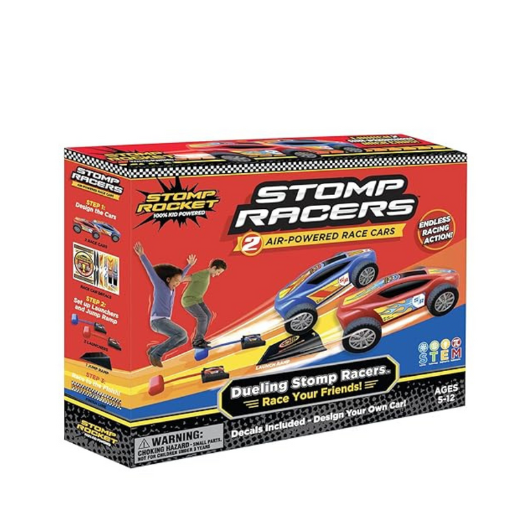 Stomp Rocket Original Stomp Racers Car with 2 Cars & 2 Launcher for Kids Age 5 +