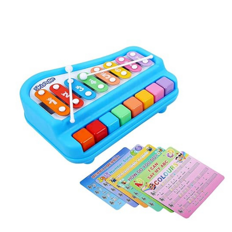 Skoodle 2-in-1 Xylophone Musical Piano Non-Toxic ,BPA free Suitable For Kids.
