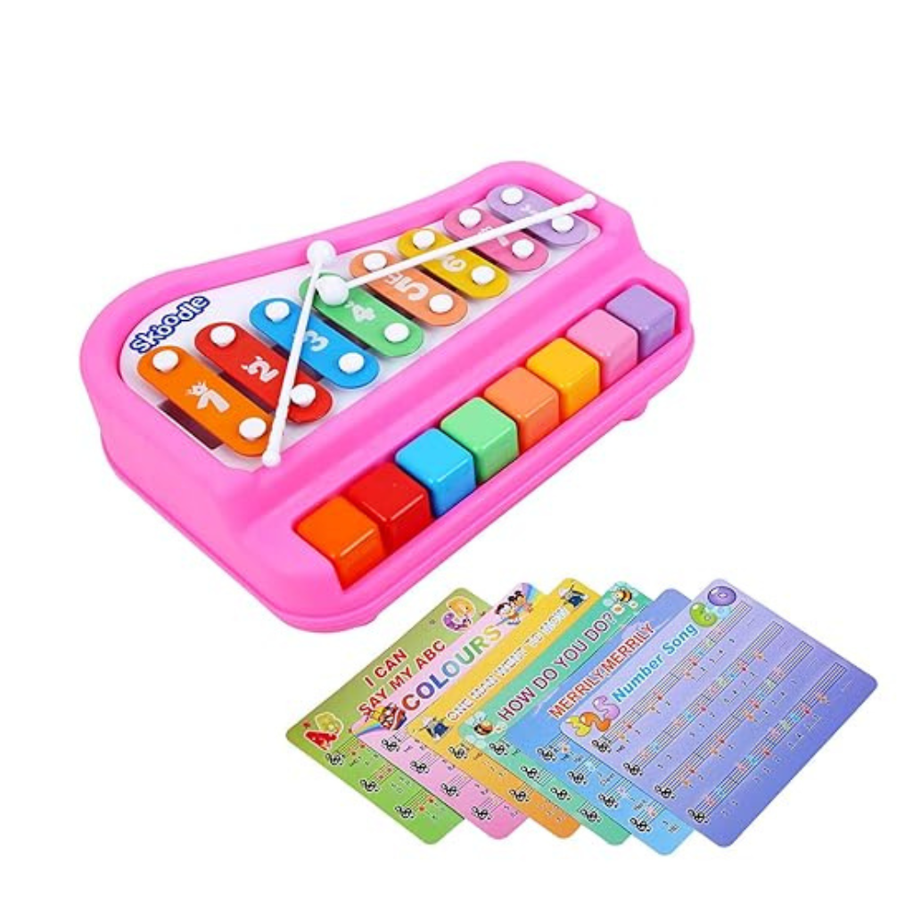 Skoodle 2-in-1 Xylophone Musical Piano Non-Toxic ,BPA free Suitable For Kids.