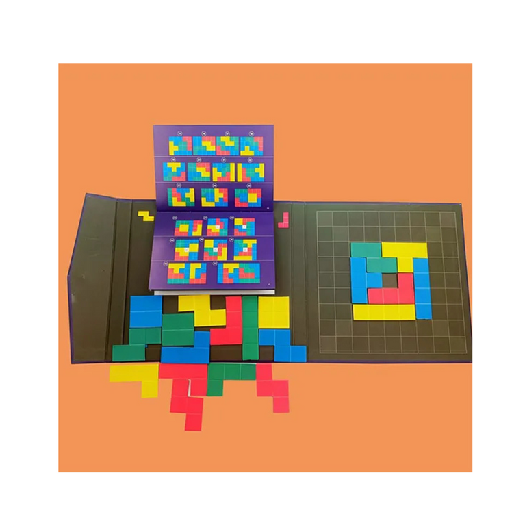 Toy Kraft- Magnalogix Magnetic Game Tetrix for Kids-20Pcs