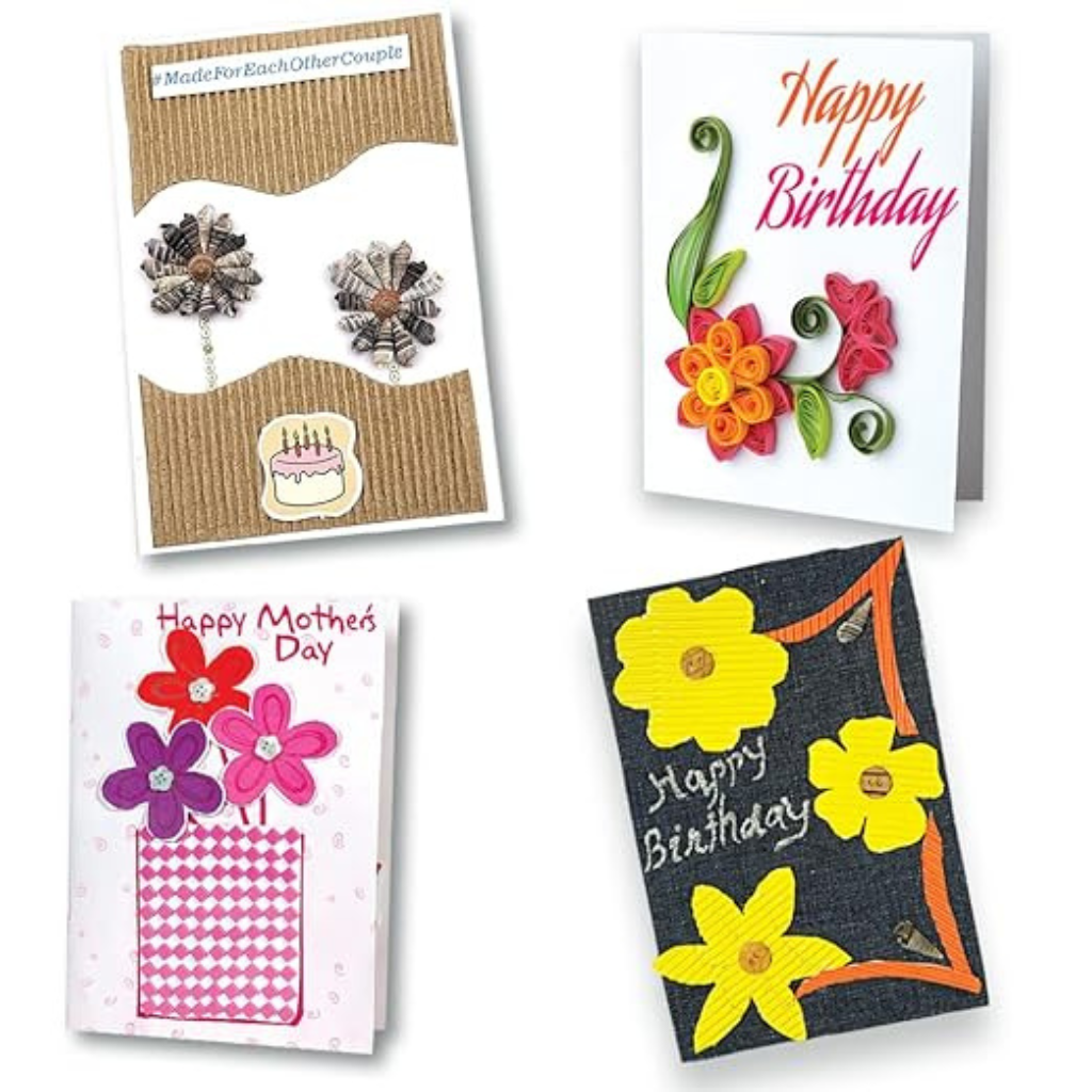 TOYKRAFTT Craft Kit for Kids Cards| Crafted Creations| Card Making Activity Kit| Greeting Cards Decoration Material|