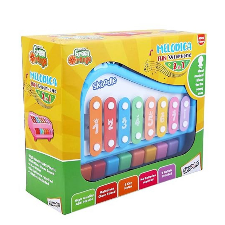 Skoodle 2-in-1 Xylophone Musical Piano Non-Toxic ,BPA free Suitable For Kids.