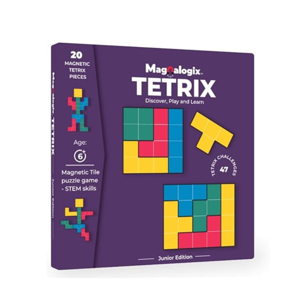 Toy Kraft- Magnalogix Magnetic Game Tetrix for Kids-20Pcs