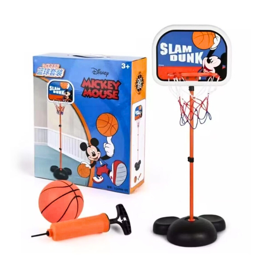 Disney Mickey Mouse Basketball Hoop Set for Kids – Adjustable Height with Ball and Stand