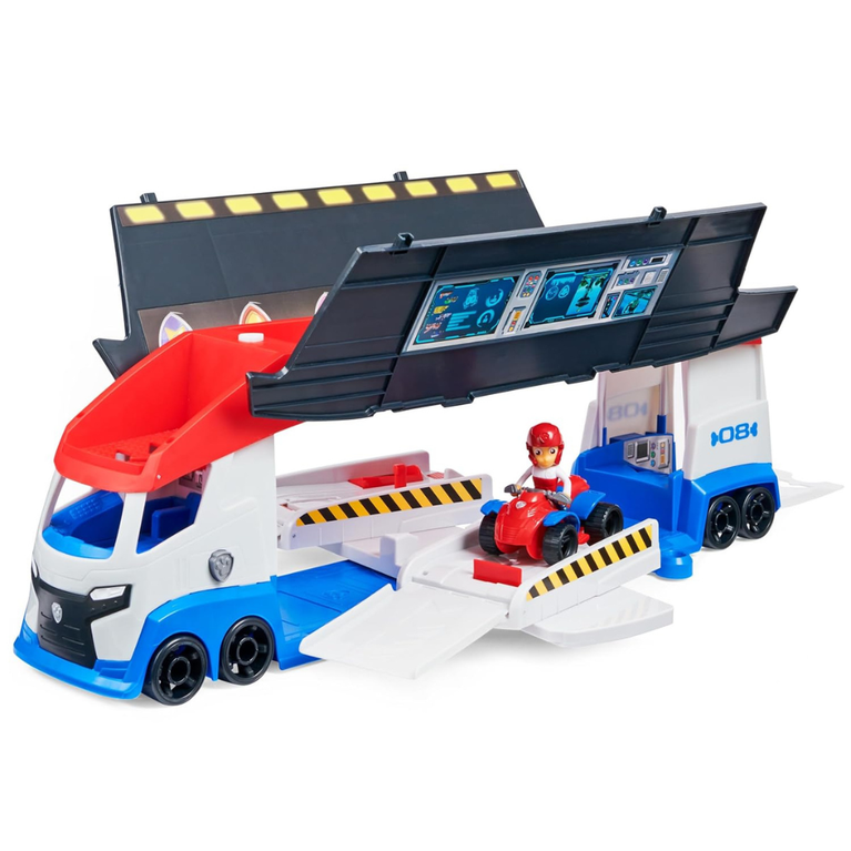 Paw Patrol, Transforming PAW Patroller with Dual Vehicle Launchers, Ryder Action Figure and ATV Toy Car, Kids Toys for Ages 3 and up