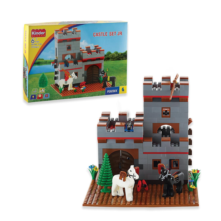 Peacock Castle Set Junior Smart Building Blocks 450-Pieces | Toy for Kids Ages 6+ Years