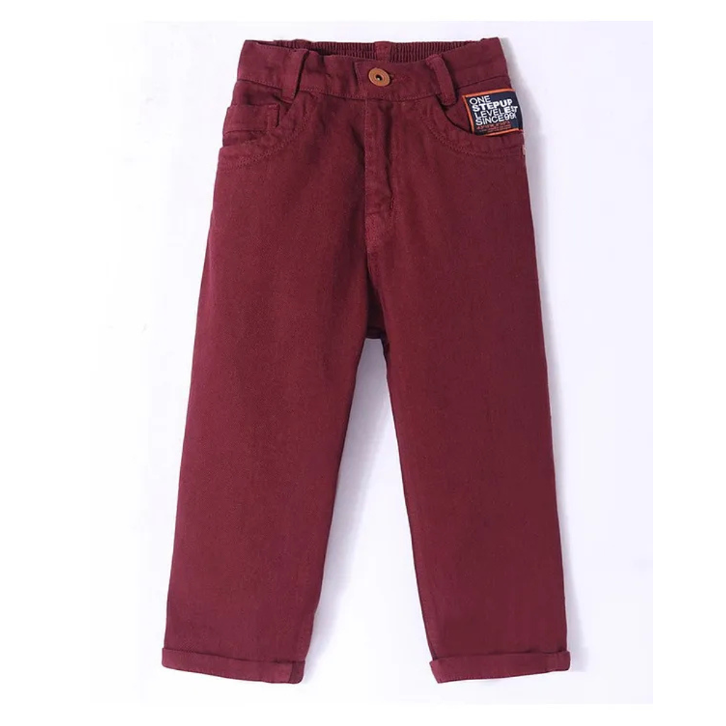 Little Kangaroos 100% Cotton Full Length Jeans Solid Colour