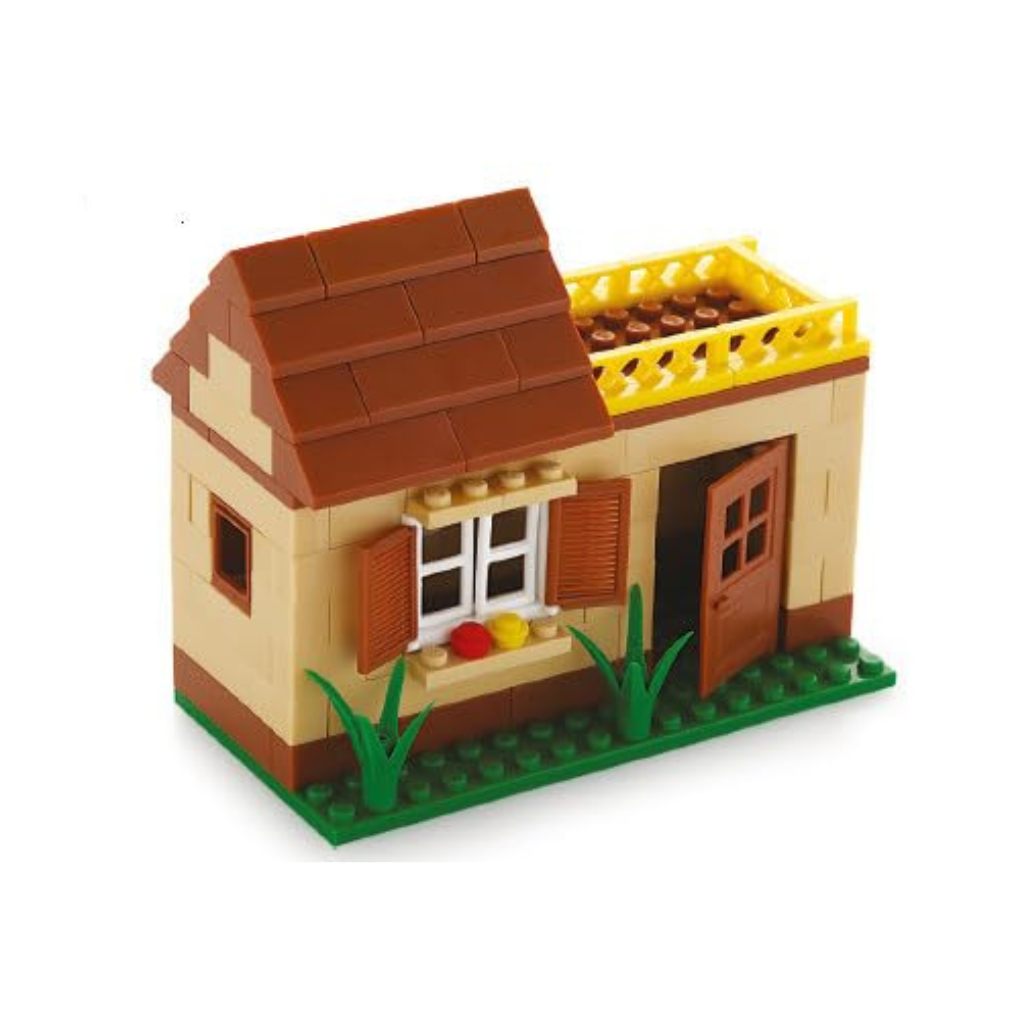 SMART Blocks Junior Cottage Building Bricks Puzzle Toy | for 3 to 8 Year Old Kids | 173 Interlocking Pieces