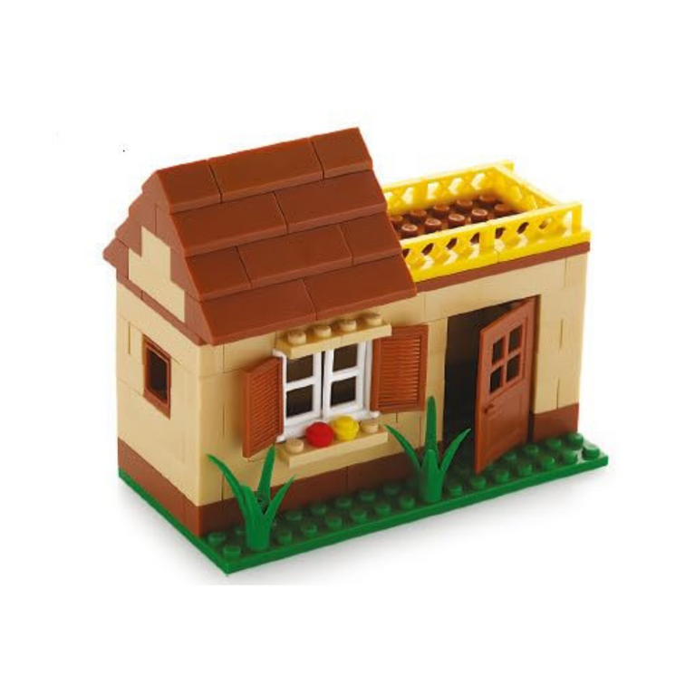 SMART Blocks Junior Cottage Building Bricks Puzzle Toy | for 3 to 8 Year Old Kids | 173 Interlocking Pieces