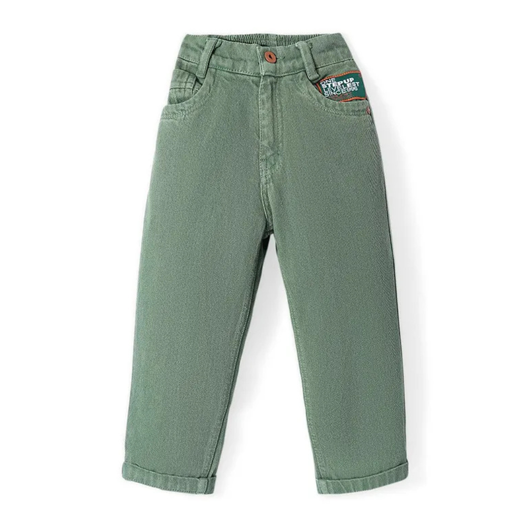 Little Kangaroos 100% Cotton Full Length Jeans Solid Colour