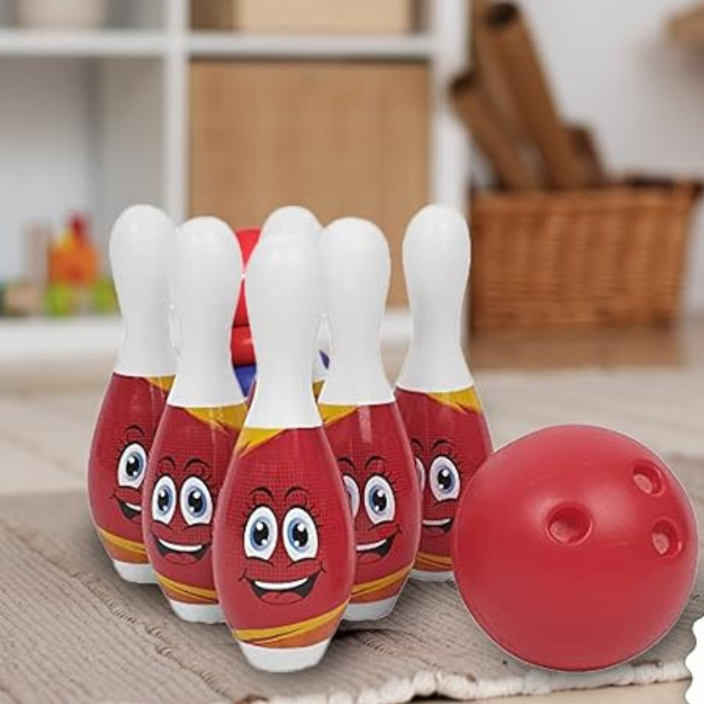 My Newborn Bowling Game Set for Kids | Non-Toxic Plastic Indoor Toy with Pins & Ball | 3+ Years