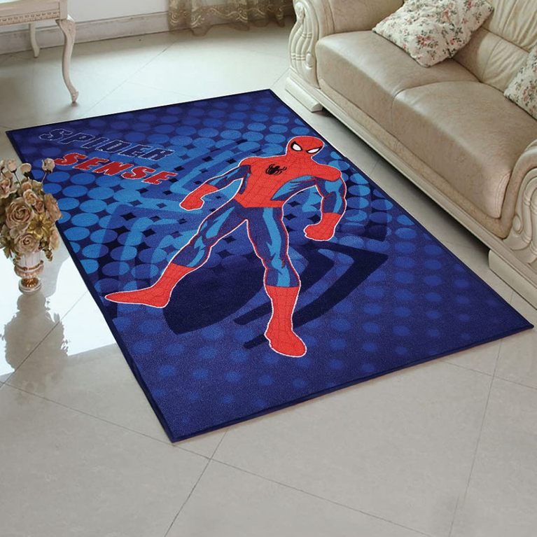 Spider-Man Kids Floor Rug 150 × 90 cm | Non-Slip Playroom Mat