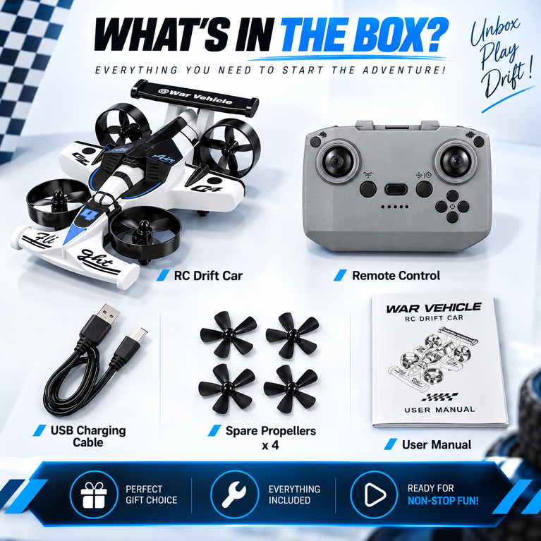 RC Drift Car with Aerial Flight Mode and 360° Roll
