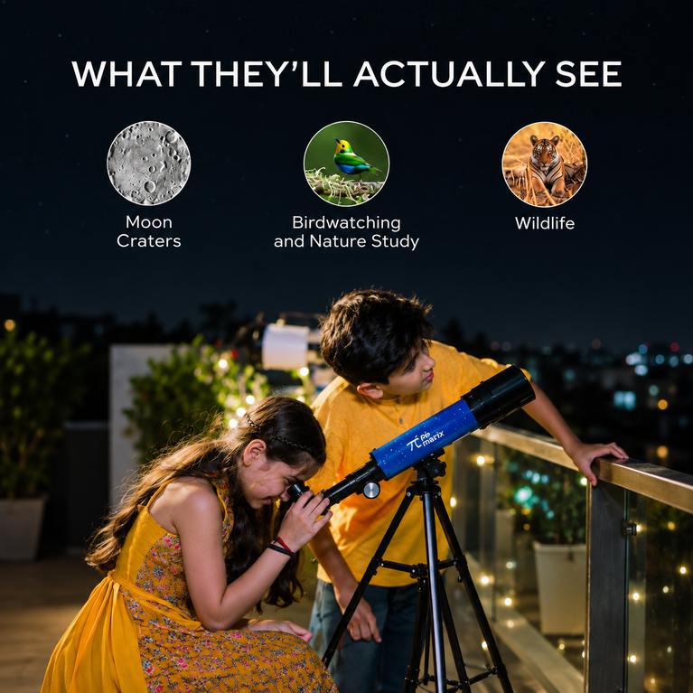 Pie Matrix NEO Refractor Telescope 90X with Phone Mount, Eyepieces & Tripod |Pie Matrix