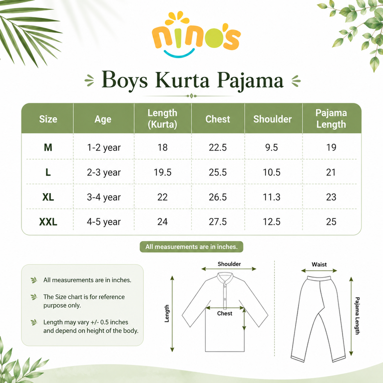 Ninos Boys Cotton Full Sleeves Festive Multidesign Party Kurta Pyjama Set- Red