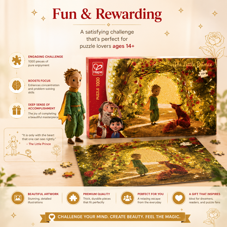The Little Prince – The Garden of Roses 1000 Piece Jigsaw Puzzle for Teens &amp; Adults | Premium Family Puzzle Game | Collectible Artwork Puzzle