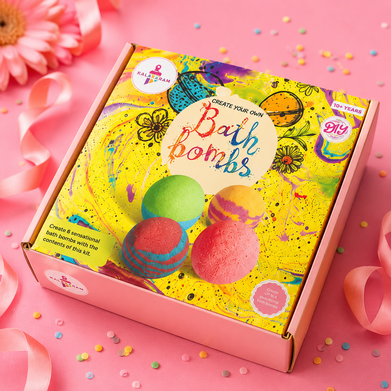 KALAKARAM DIY Bath Bomb Making Kit for Kids | Creative STEM Activity &amp; Craft Kit