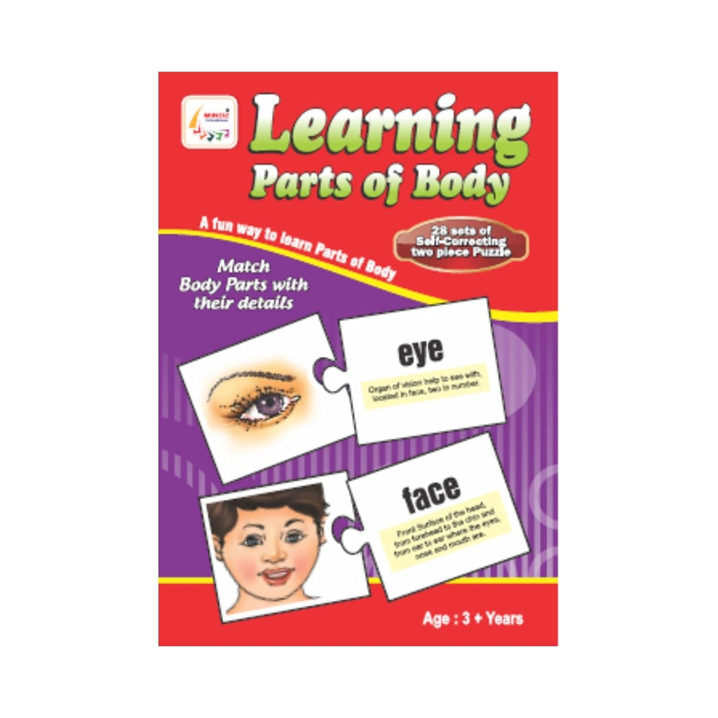 Learning Parts of Body Puzzle Cards for Kids (Age 3+)