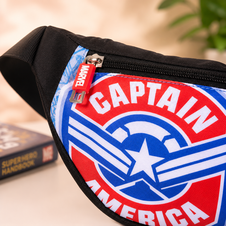 Marvel Superheroes Waist Bag for Kids | Avengers Comic Print Adjustable Fanny Pack