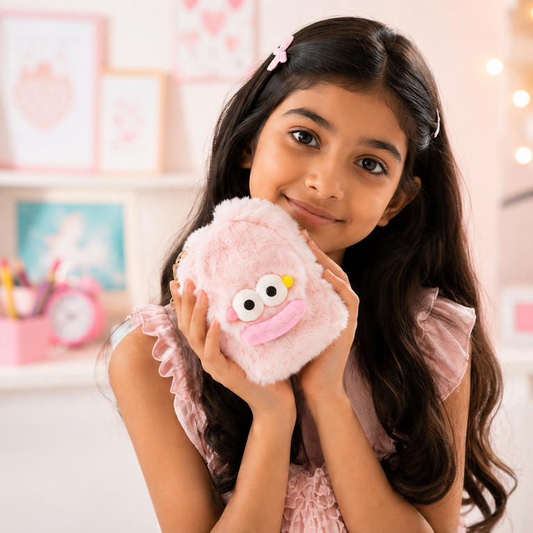 Cute Plush Mini Coin Purse Keychain for Kids