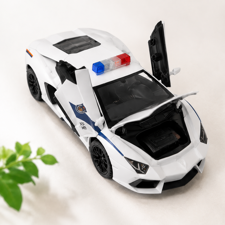 Racing Police Supercar Toy for Kids | Openable Doors, Lights & Realistic Design