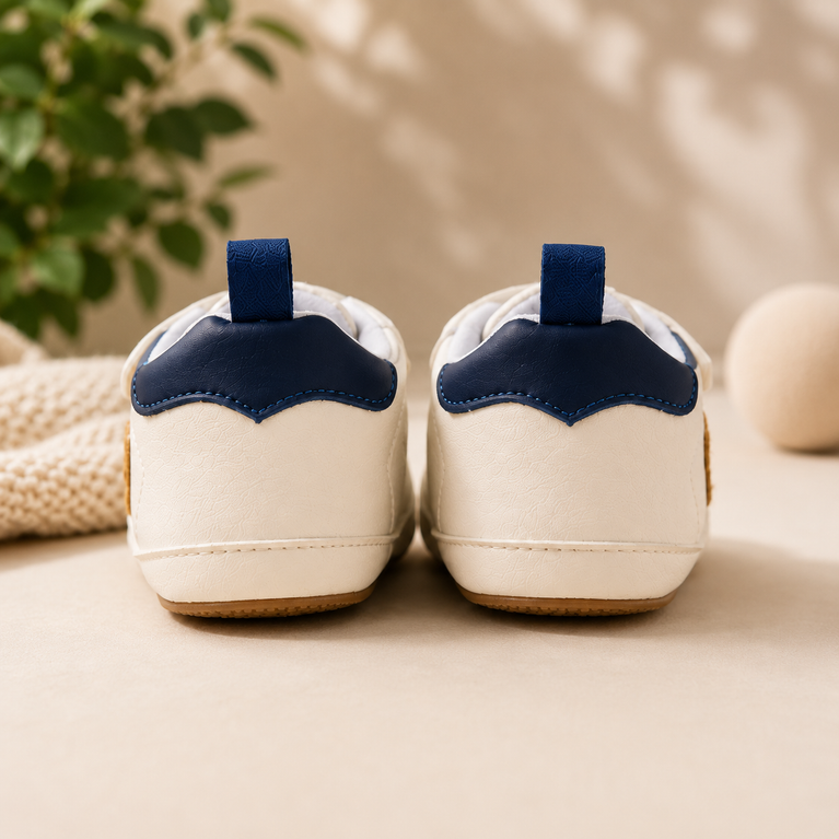 Tiny Steps Teddy Baby Sneakers – Soft Sole Velcro Walking Shoes for Infants & Toddlers