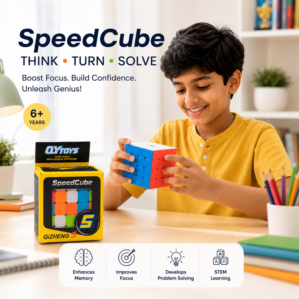 5×5 Stickerless Speed Cube | Professional Magic Puzzle Cube | Smooth Turning Brain Training Toy for Kids (6+ Years) &amp; Adults