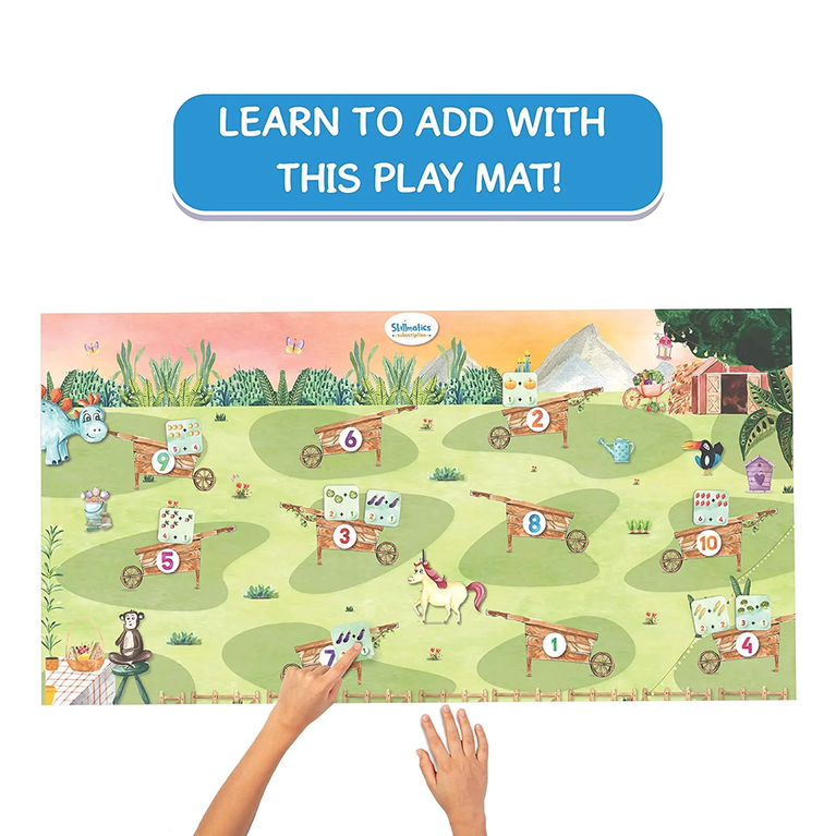 Skillmatics Preschool Counting Carts Educational Math Game for Kids | Learn Addition with Cloth Play Mat | Counting &amp; Number Activity | Ages 4–7 Years