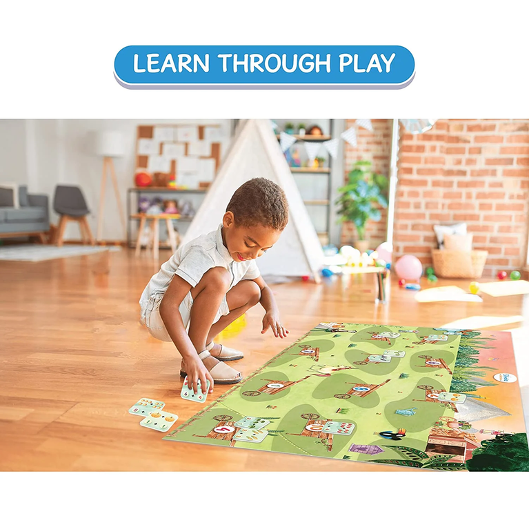Skillmatics Preschool Counting Carts Educational Math Game for Kids | Learn Addition with Cloth Play Mat | Counting &amp; Number Activity | Ages 4–7 Years