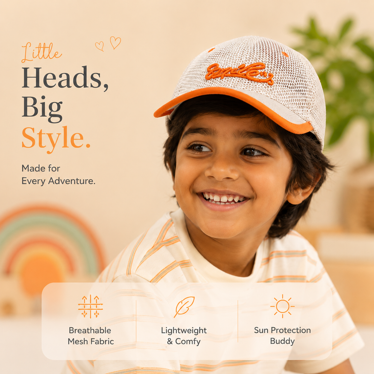 Kids Breathable Mesh Baseball Cap – Lightweight Summer Snapback Hat for Boys & Girls