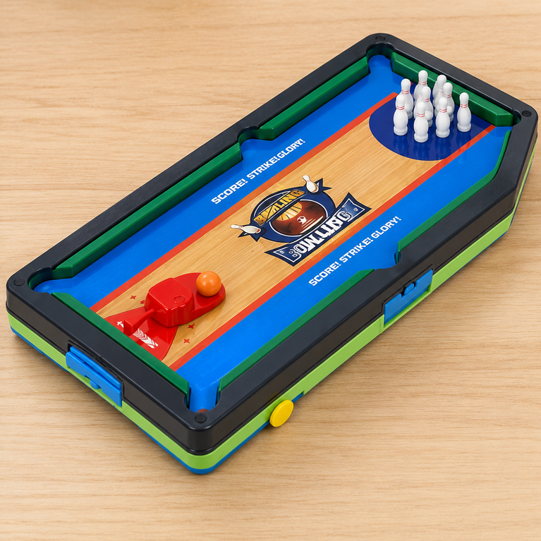 7-in-1 Tabletop Game Set for Kids | Mini Pool, Basketball, Football, Bowling, Golf, Air Hockey & Curling | Portable Indoor Family Board Game