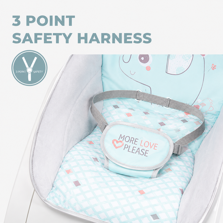 3-in-1 Premium Baby Rocker & Bouncer Chair with Music, Vibration, Adjustable Recline & Toy Bar (0-18 kg)