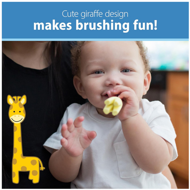 Dr. Brown's Infant-To-Toddler Toothbrush, Giraffe, Manual, Yellow, Pack of 1