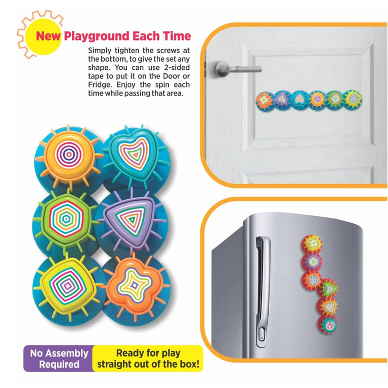Toymate Spinning Joy - A Shape ‘N’ Spin Gear Sorter. A Developmental Activity Toy for Kids Ages 2-4+