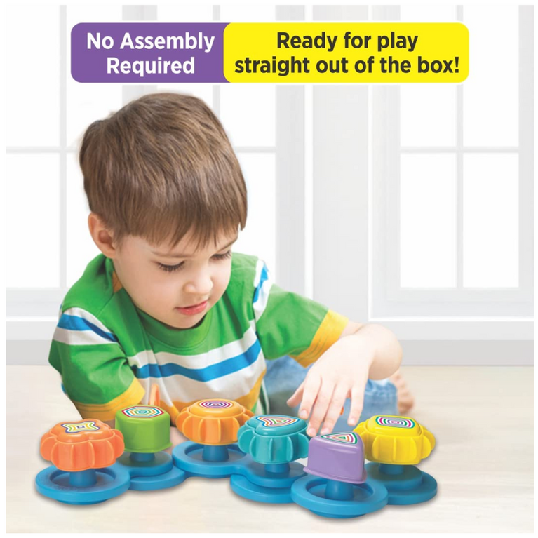 Toymate Spinning Joy - A Shape ‘N’ Spin Gear Sorter. A Developmental Activity Toy for Kids Ages 2-4+