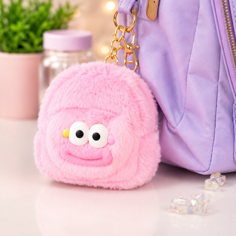 Cute Plush Mini Coin Purse Keychain for Kids