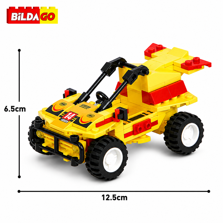 Bildago 3 in 1 X Terrain Mud Blaster Sports Car 134 Pieces - SP13424
