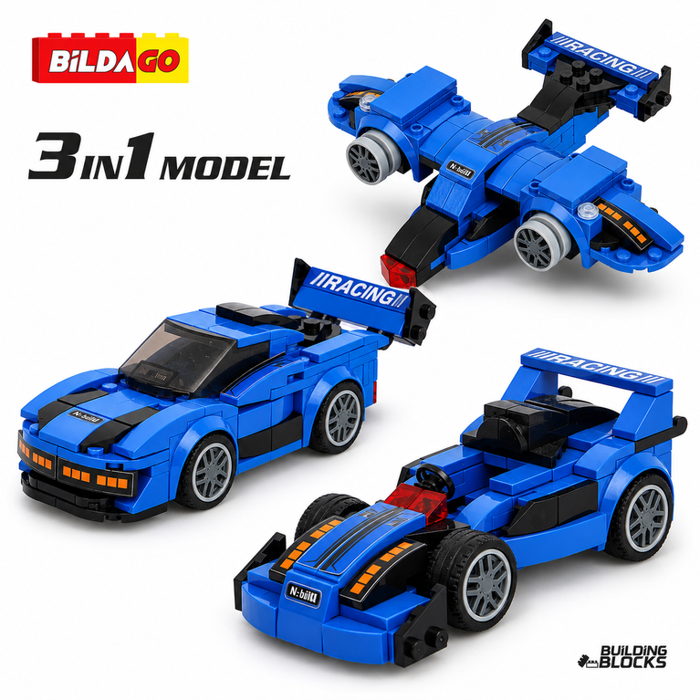 Bildago 3 in 1 Street Blaze Cruze GT Sports Car 150 Pieces - SP13421