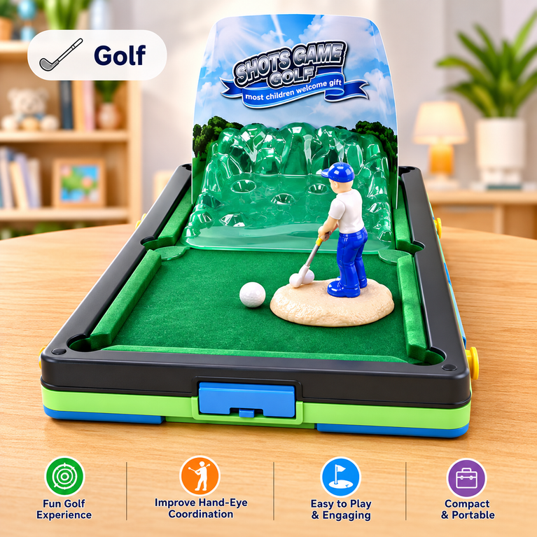 7-in-1 Tabletop Game Set for Kids | Mini Pool, Basketball, Football, Bowling, Golf, Air Hockey & Curling | Portable Indoor Family Board Game