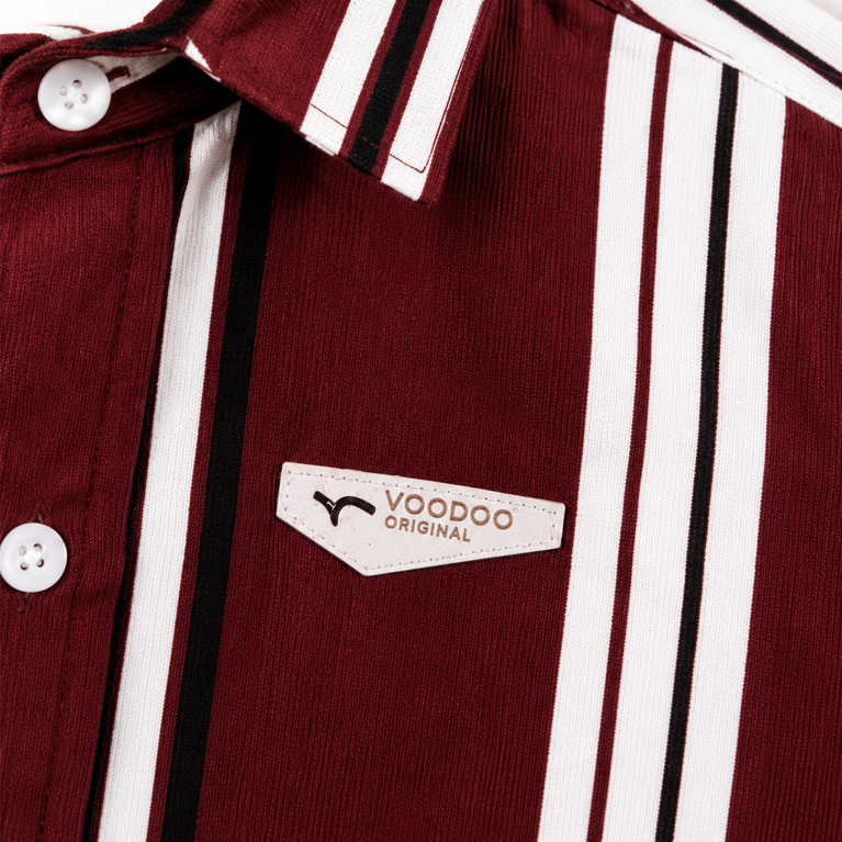 Boys  Vertical Stripe Cotton Shirt – Full Sleeves Smart Casual Shirt for Kids