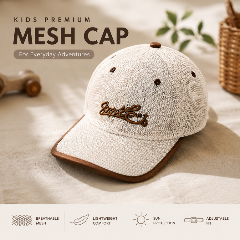 Kids Breathable Mesh Baseball Cap – Lightweight Summer Snapback Hat for Boys & Girls