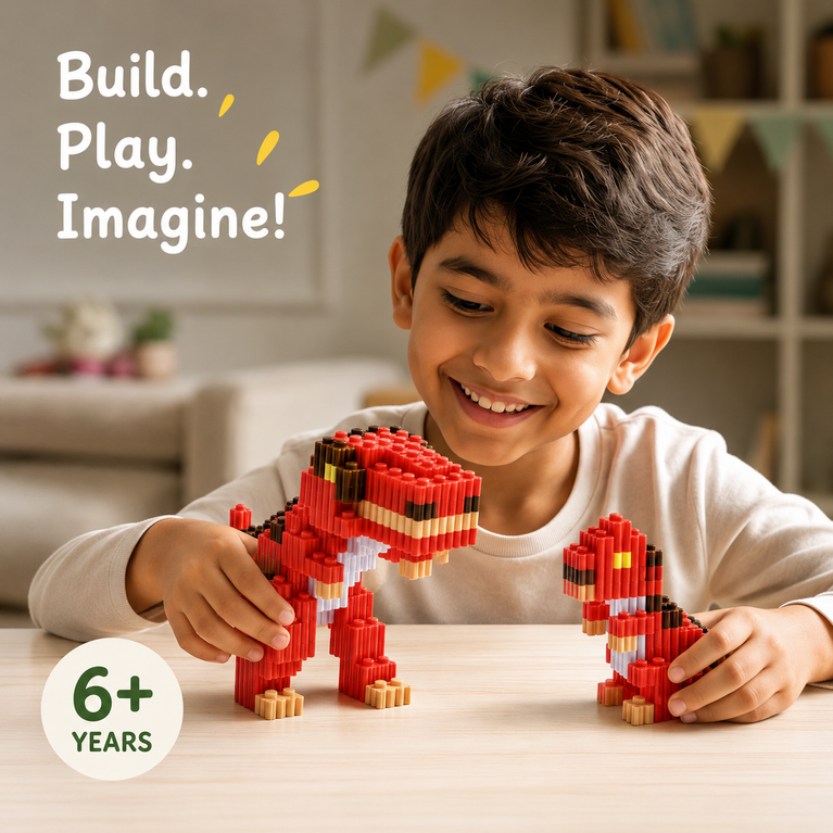 Mr. Blox Jurassic Edition Dinosaur Building Blocks – 485 Pieces | 6+ Years