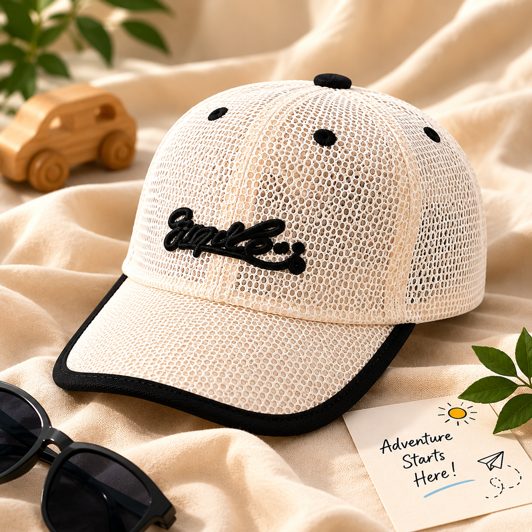 Kids Breathable Mesh Baseball Cap – Lightweight Summer Snapback Hat for Boys & Girls