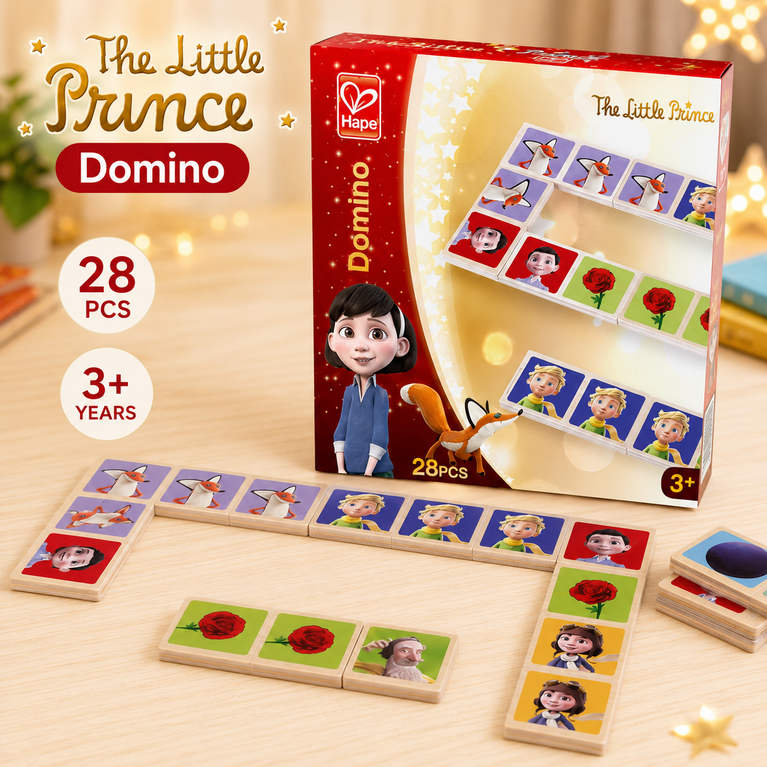 The Little Prince Wooden Domino Matching Game – 28 Pieces Educational Memory & Logic Toy for Kids Age 3+ | Picture Matching Puzzle Board Game