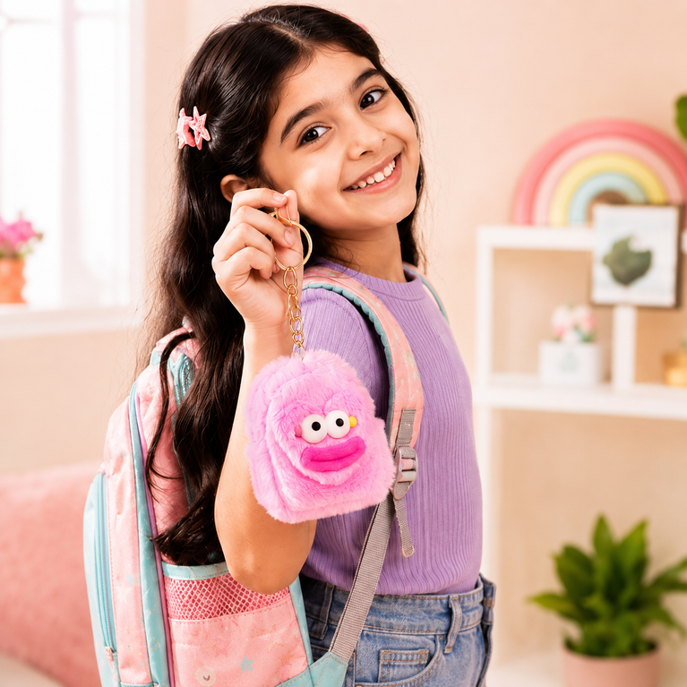 Cute Plush Mini Coin Purse Keychain for Kids