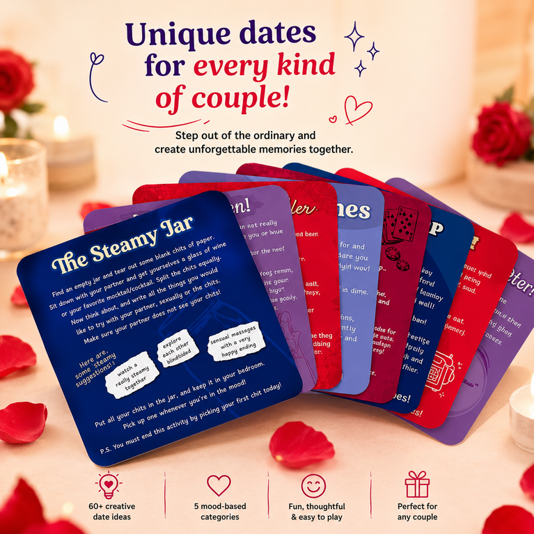 Date Ideas Card Game for Couples – 60+ Fun, Romantic & Creative Date Night Activities