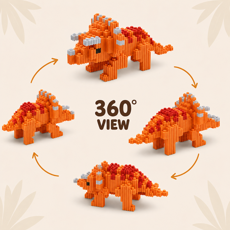 Mr. Blox Jurassic Edition Dinosaur Building Blocks Set for Kids 6+ | 410 Pieces