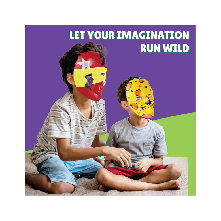 KALAKARAM DIY Face Mask Painting Kit for Kids | Paint &amp; Decorate Creative Art &amp; Craft Activity Set