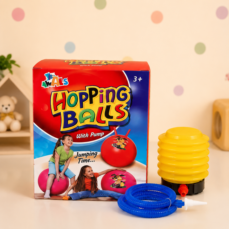 Hopping Ball with Pump for kids (3+ Years) | Inflatable Bouncing Hopper Ball | Indoor & Outdoor Active Play Toy