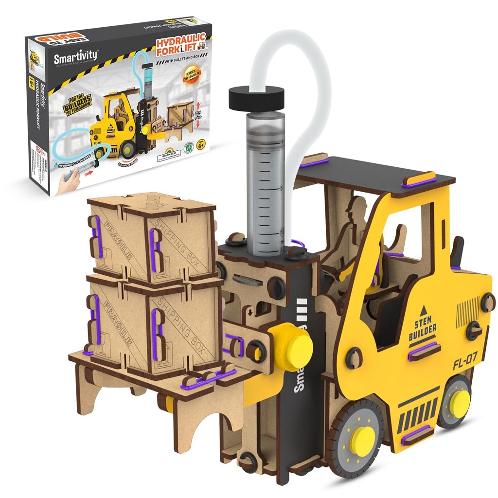 Smartivity Hydraulic Forklift STEM Toy – Build, Learn & Play